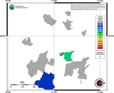 Mappa EMS - territori comuni
