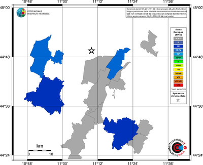 Mappa EMS - territori comuni