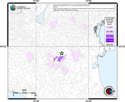 Mappa territorio comunale con almeno 3 questionari