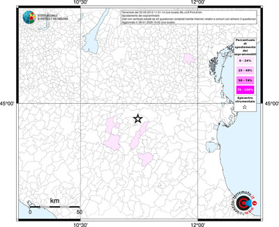 Mappa territorio comunale con almeno 3 questionari