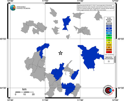 Mappa EMS - territori comuni