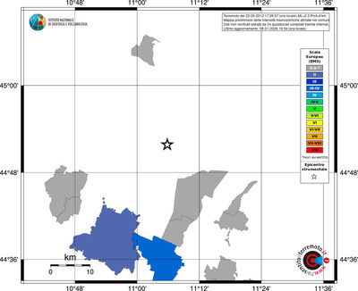 Mappa EMS - territori comuni