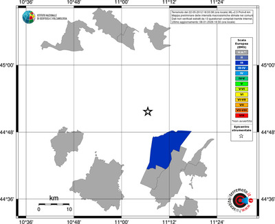 Mappa EMS - territori comuni