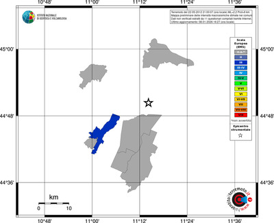 Mappa EMS - territori comuni