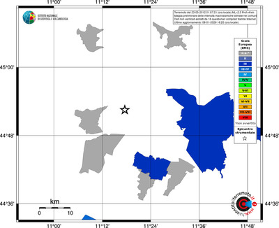 Mappa EMS - territori comuni