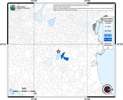 Mappa territorio comunale con almeno 3 questionari