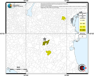 Mappa territorio comunale con almeno 3 questionari