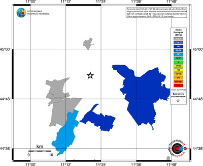 Mappa EMS - territori comuni