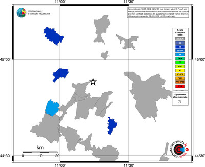 Mappa EMS - territori comuni