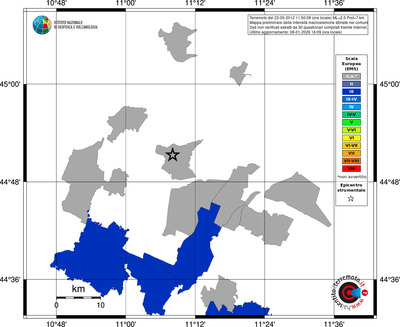 Mappa EMS - territori comuni