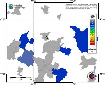 Mappa EMS - territori comuni