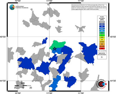 Mappa EMS - territori comuni