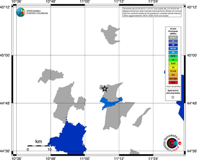 Mappa EMS - territori comuni