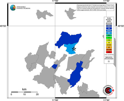 Mappa EMS - territori comuni