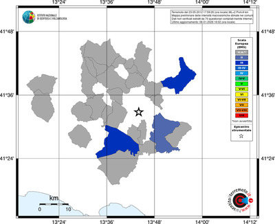Mappa EMS - territori comuni