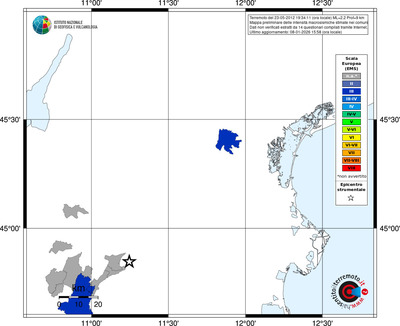 Mappa EMS - territori comuni