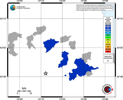Mappa EMS - territori comuni
