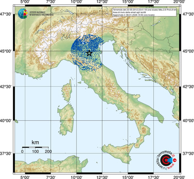 Area di invio delle email agli iscritti