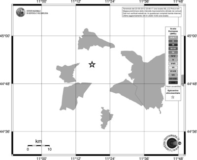 Mappa EMS - territori comuni