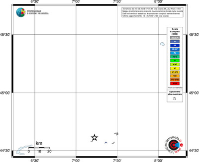 Mappa EMS - territori località