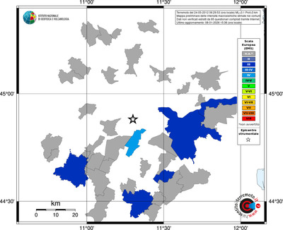 Mappa EMS - territori comuni