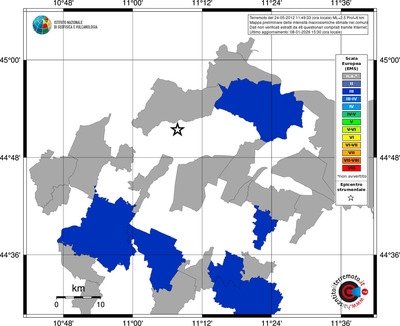 Mappa EMS - territori comuni