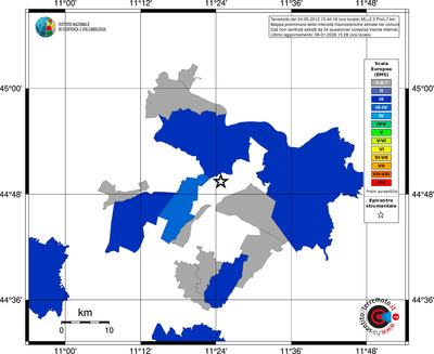 Mappa EMS - territori comuni