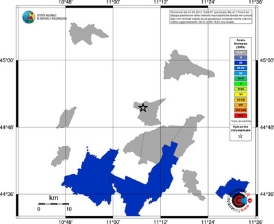 Mappa EMS - territori comuni