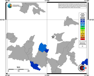 Mappa EMS - territori comuni