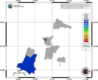 Mappa EMS - territori comuni