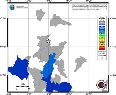 Mappa EMS - territori comuni