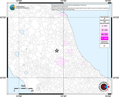 Mappa territorio comunale con almeno 3 questionari