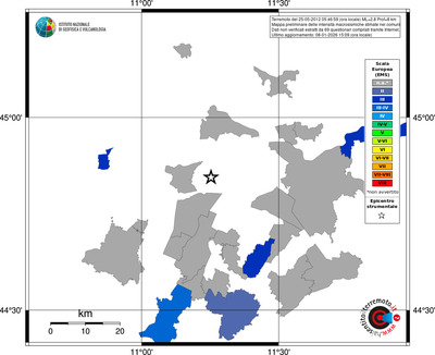 Mappa EMS - territori comuni