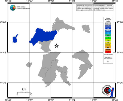 Mappa EMS - territori comuni