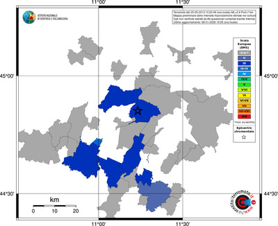 Mappa EMS - territori comuni