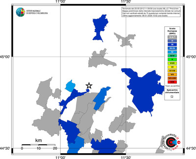 Mappa EMS - territori comuni