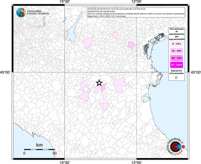 Mappa territorio comunale con almeno 3 questionari