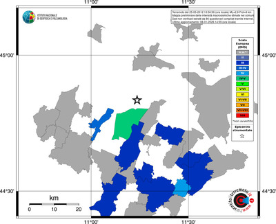 Mappa EMS - territori comuni