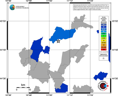 Mappa EMS - territori comuni