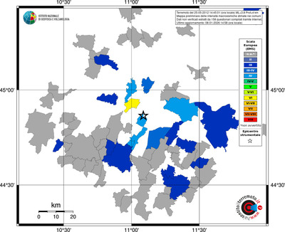 Mappa EMS - territori comuni