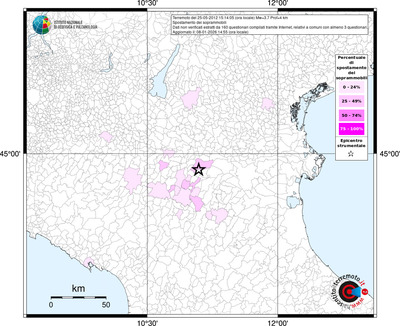 Mappa territorio comunale con almeno 3 questionari