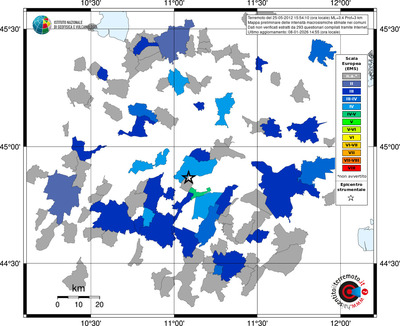 Mappa EMS - territori comuni