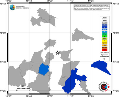 Mappa EMS - territori comuni