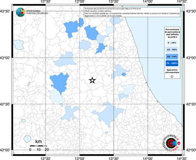 Mappa territorio comunale con almeno 3 questionari