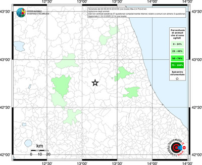 Mappa territorio comunale con almeno 3 questionari