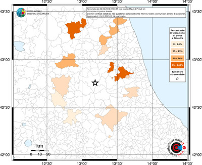Mappa territorio comunale con almeno 3 questionari
