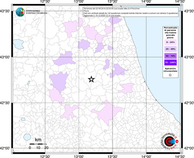 Mappa territorio comunale con almeno 3 questionari