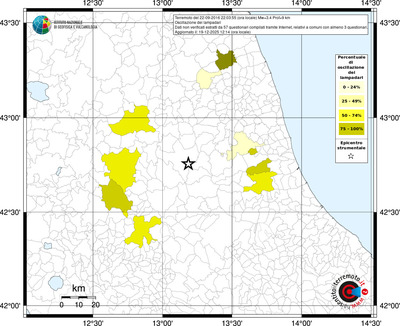Mappa territorio comunale con almeno 3 questionari