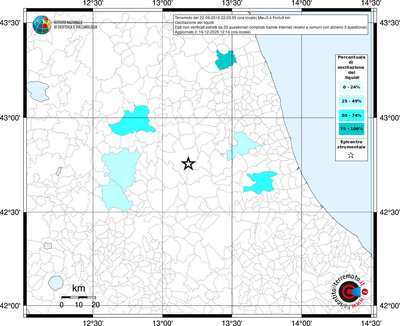 Mappa territorio comunale con almeno 3 questionari