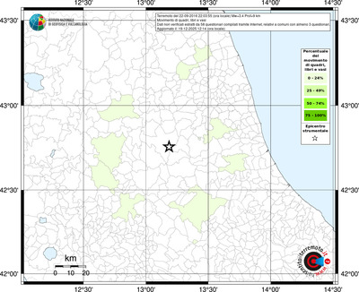 Mappa territorio comunale con almeno 3 questionari